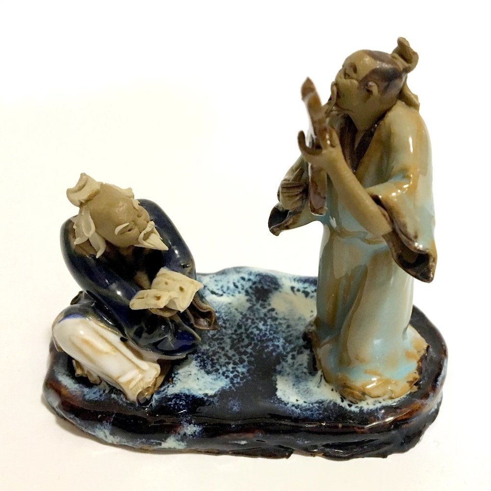 Miniature Chinese Figurine Music Player